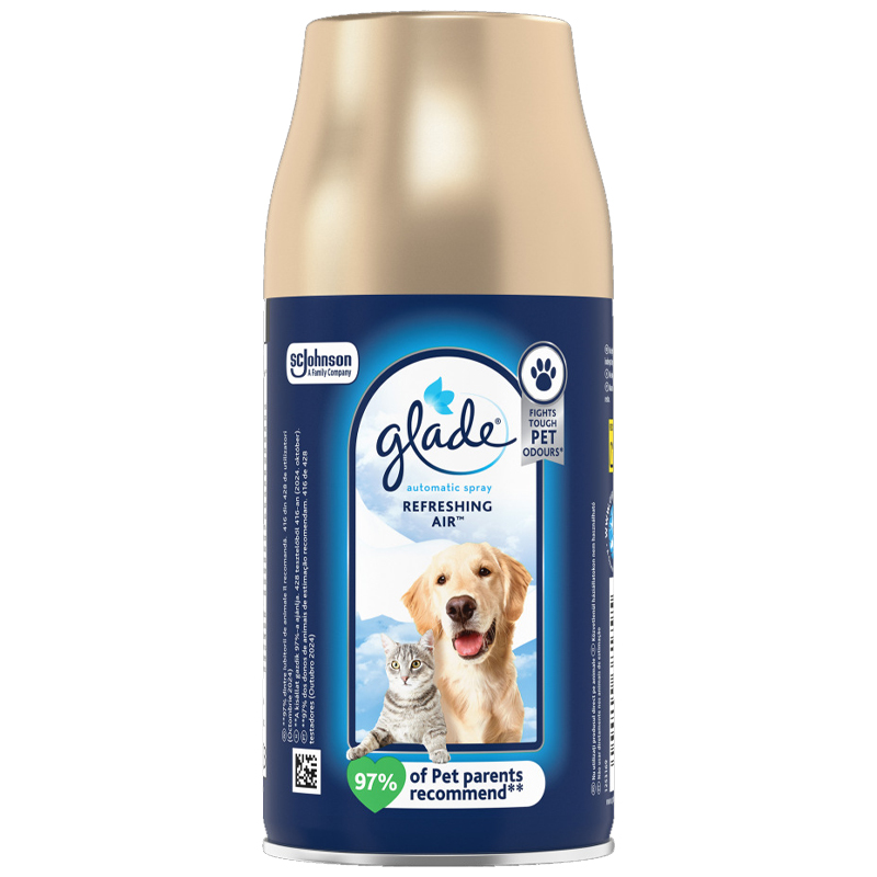 GLADE Пълнител за автоматичен ароматизатор за домашни любимци, 269 мл.