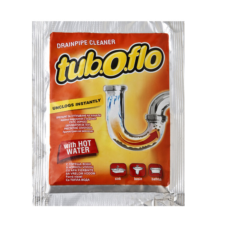 TUBOFLO UNCLOGS INSTANTLY Препарат за отпушване на канали HOT WATER, 60 гр.