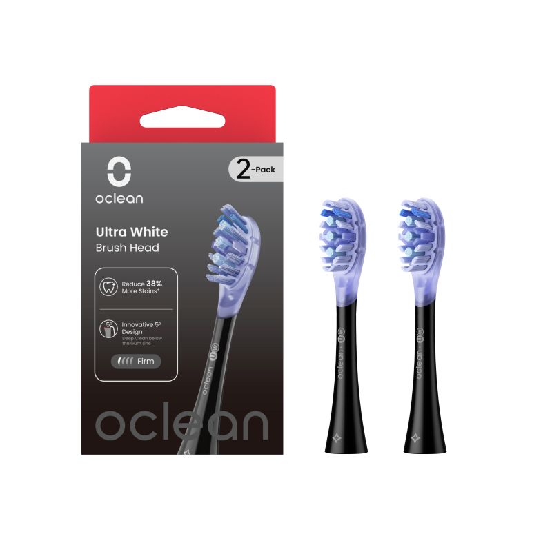 OCLEAN ULTRA WHITE -2pack UW02 B02 Накрайници за четка за зъби, 2бр.,Черни