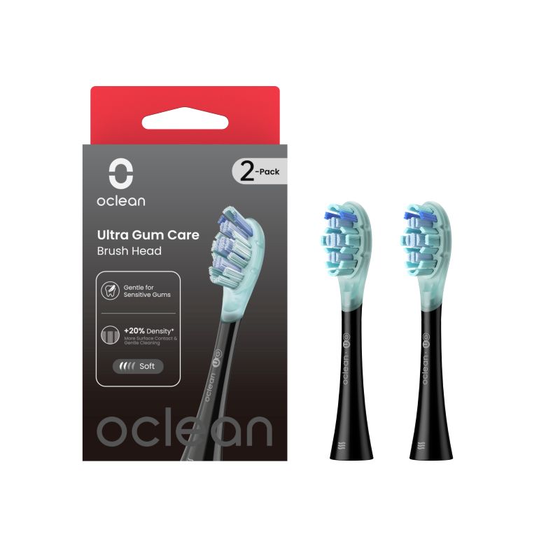 OCLEAN ULTRA GUM CARE -2pack UG02 B02 Накрайници за четка за зъби, 2бр., Черни
