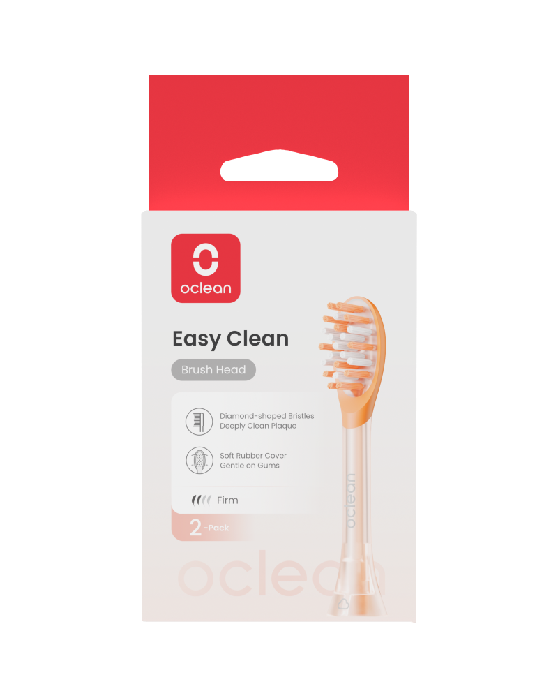 OCLEAN EASY CLEAN P1K2 за Ease Накрайници за четка за зъби, 2бр., Оранжеви