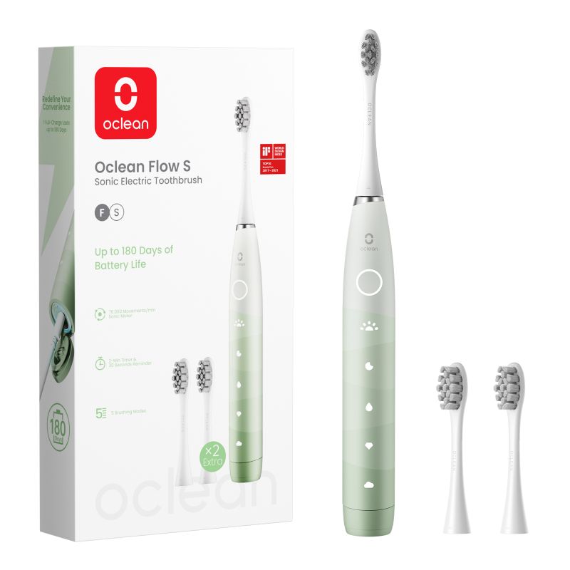 OCLEAN X FLOW S, 1.85W Електрическа четка за зъби, зелена