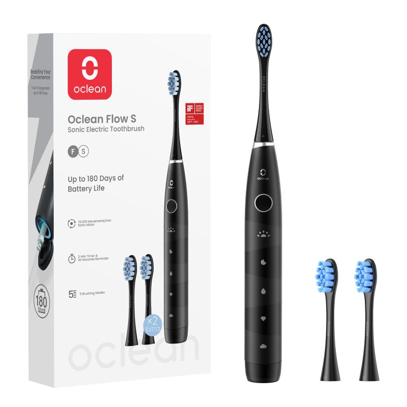 OCLEAN X FLOW S, 1.85W Електрическа четка за зъби, черна