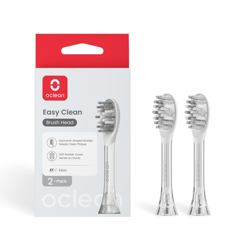 OCLEAN P1K3-2 за Ease Pro Накрайници за четка за зъби, 2бр., Сребристи