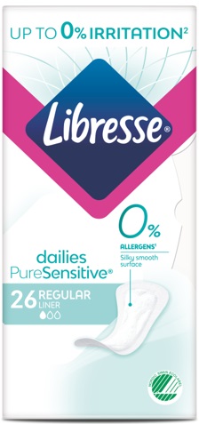 LIBRESSE PURE SENSITIVE NORMAL Ежедневни превръзки, 26бр.