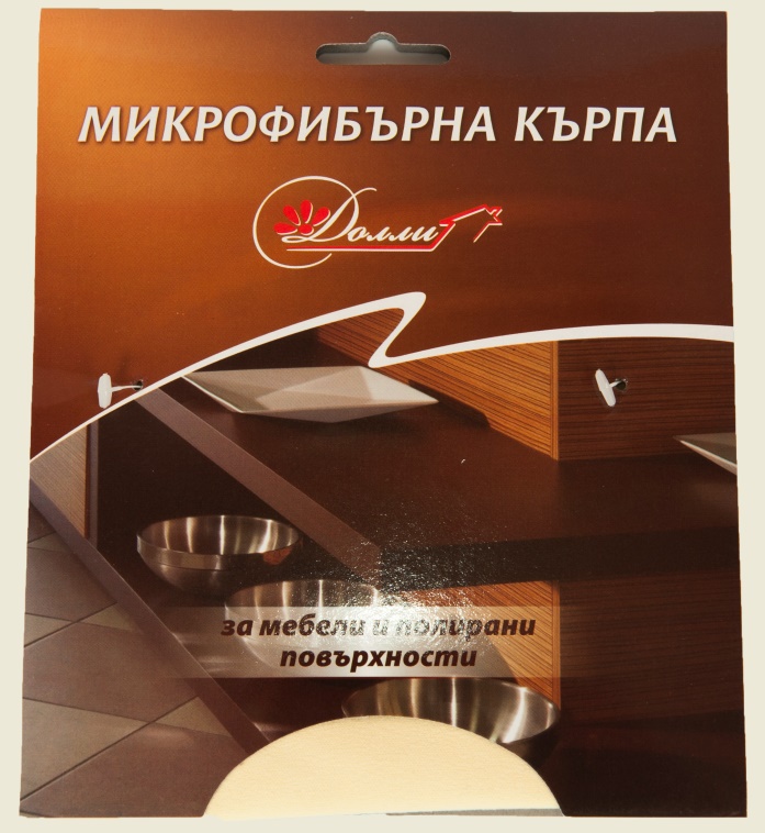 ДОЛЛИ Микрофибърна кърпа за мебели, 30/30 см.