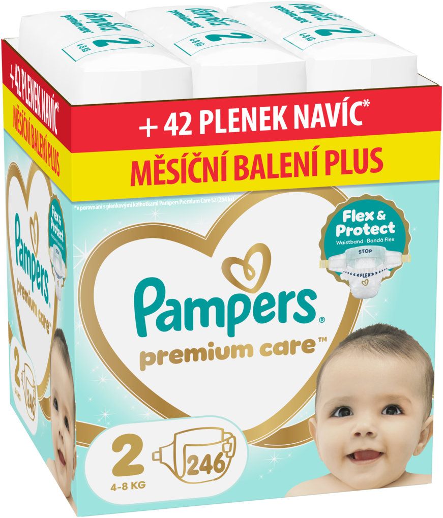 PAMPERS PREMIUM CARE Пелени  S2 4-8кг., 246бр.