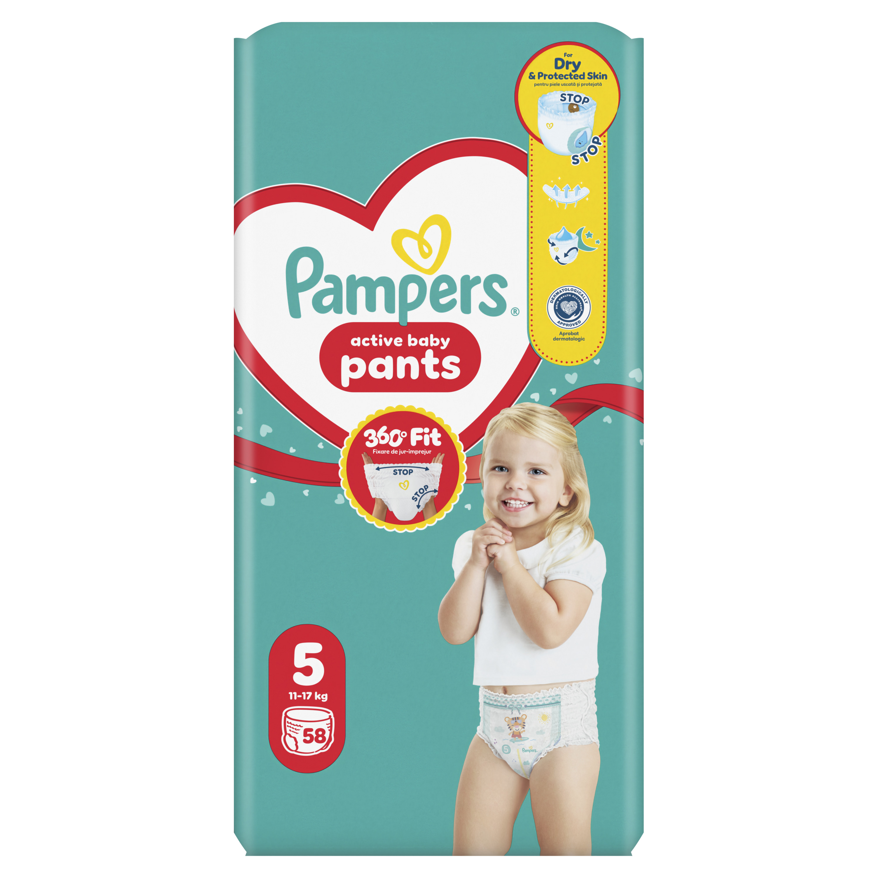 PAMPERS PANTS GIANT PACK S5 12-17КГ Гащички, 58бр.