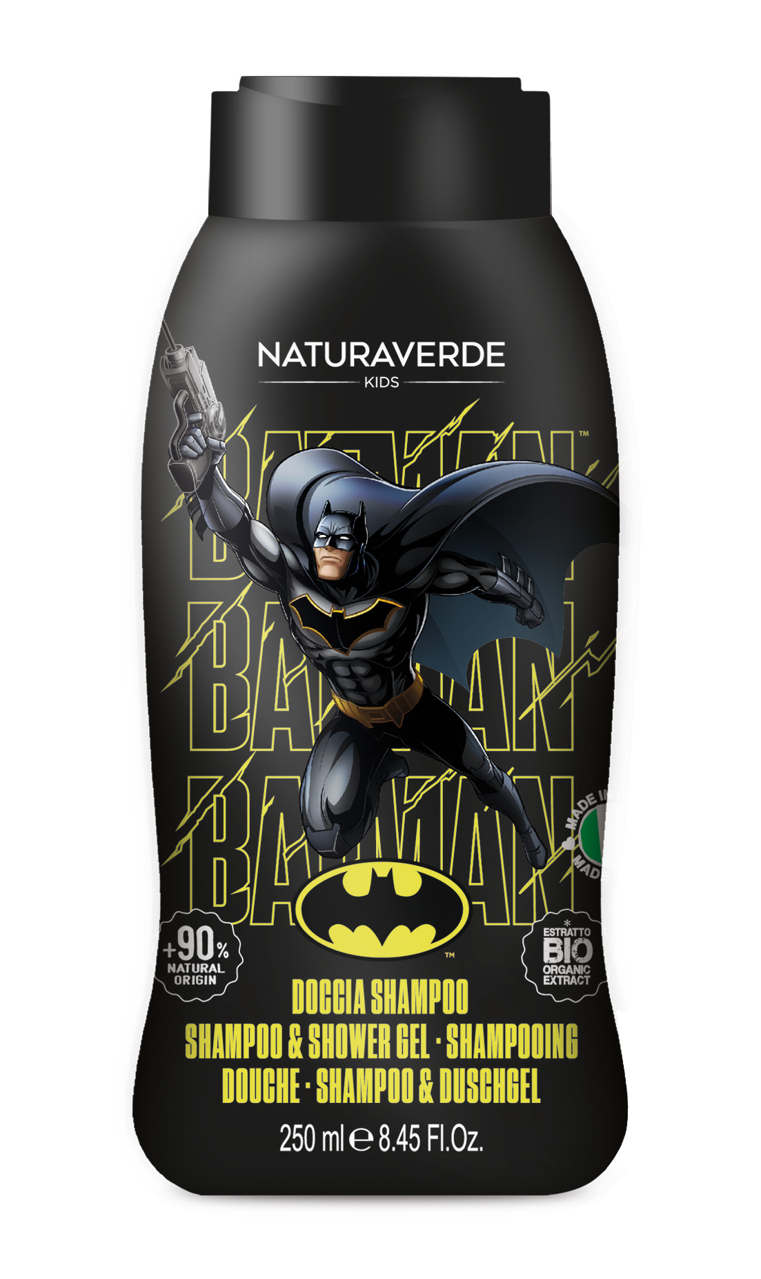 NATURAVERDE BATMAN Детски шампоан и душ гел 2в1, 250мл