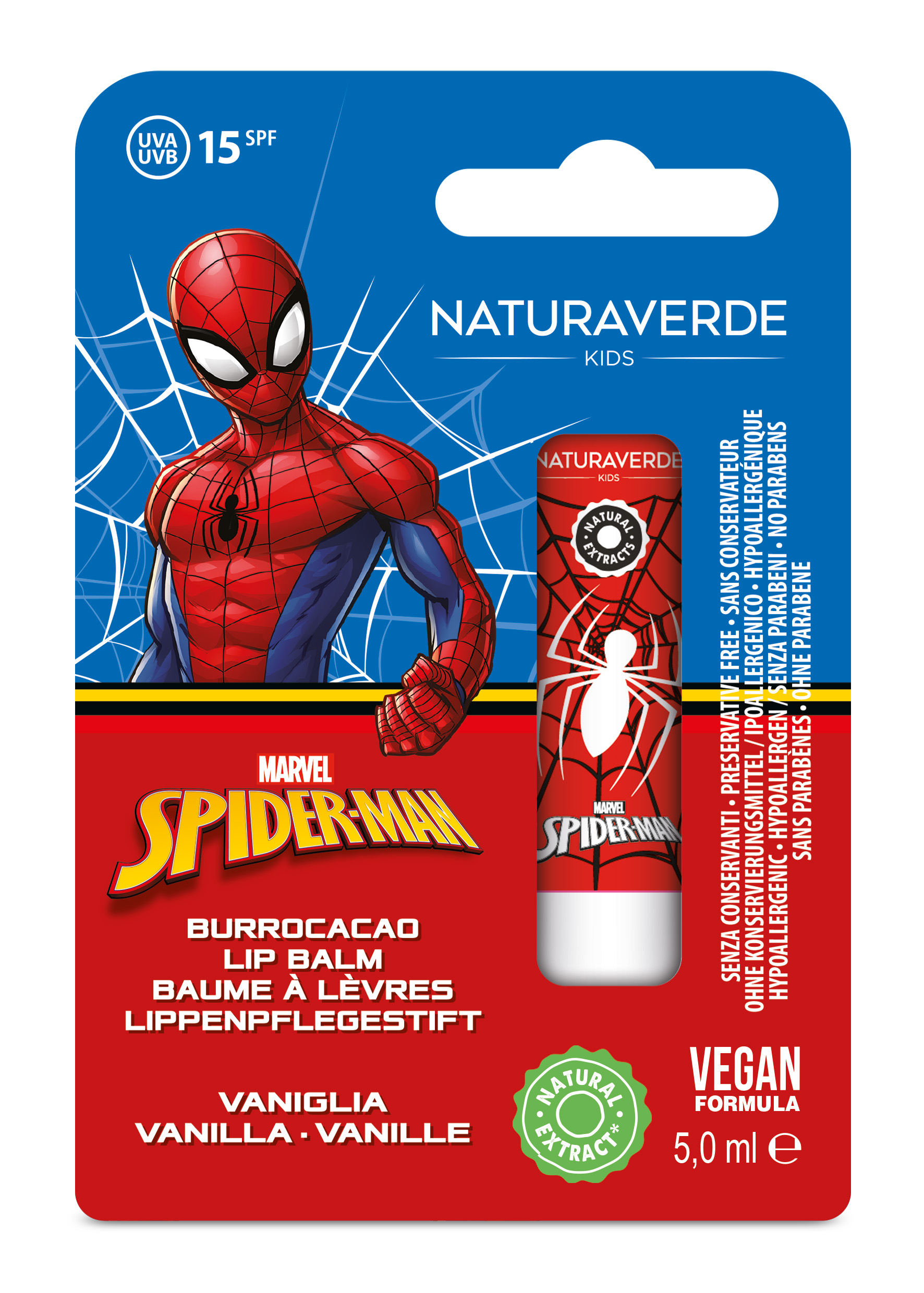 DISNEY SPIDERMAN Балсам за устни SPF 15, 5.7 мл.