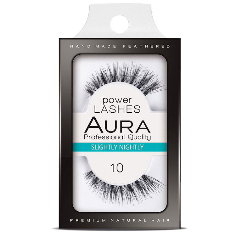 AURA POWER LASHES Изкуствени мигли 10 SLOGHTLY NIGHTLY