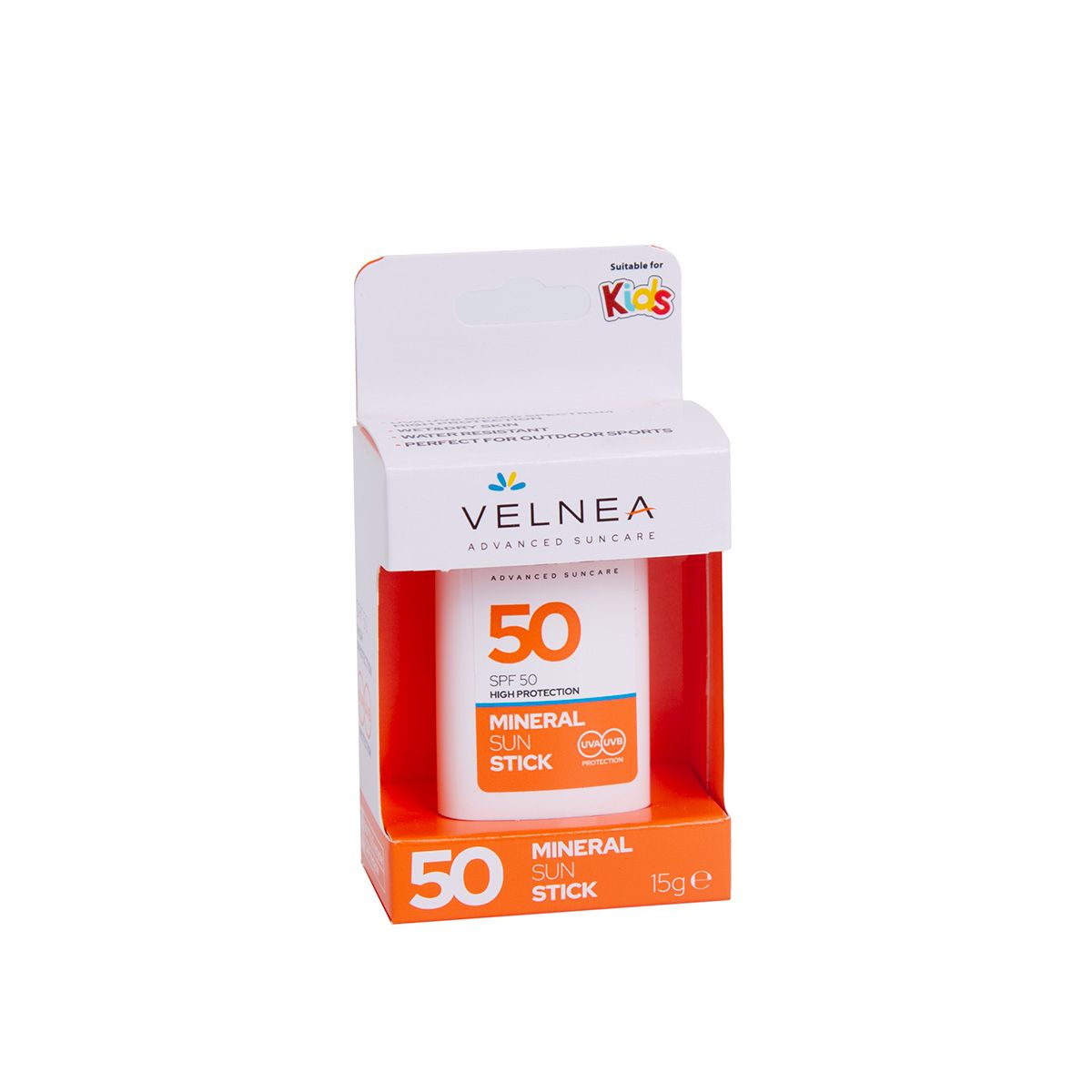 VELNEA SUN Минерален стик  SPF50, 15гр.