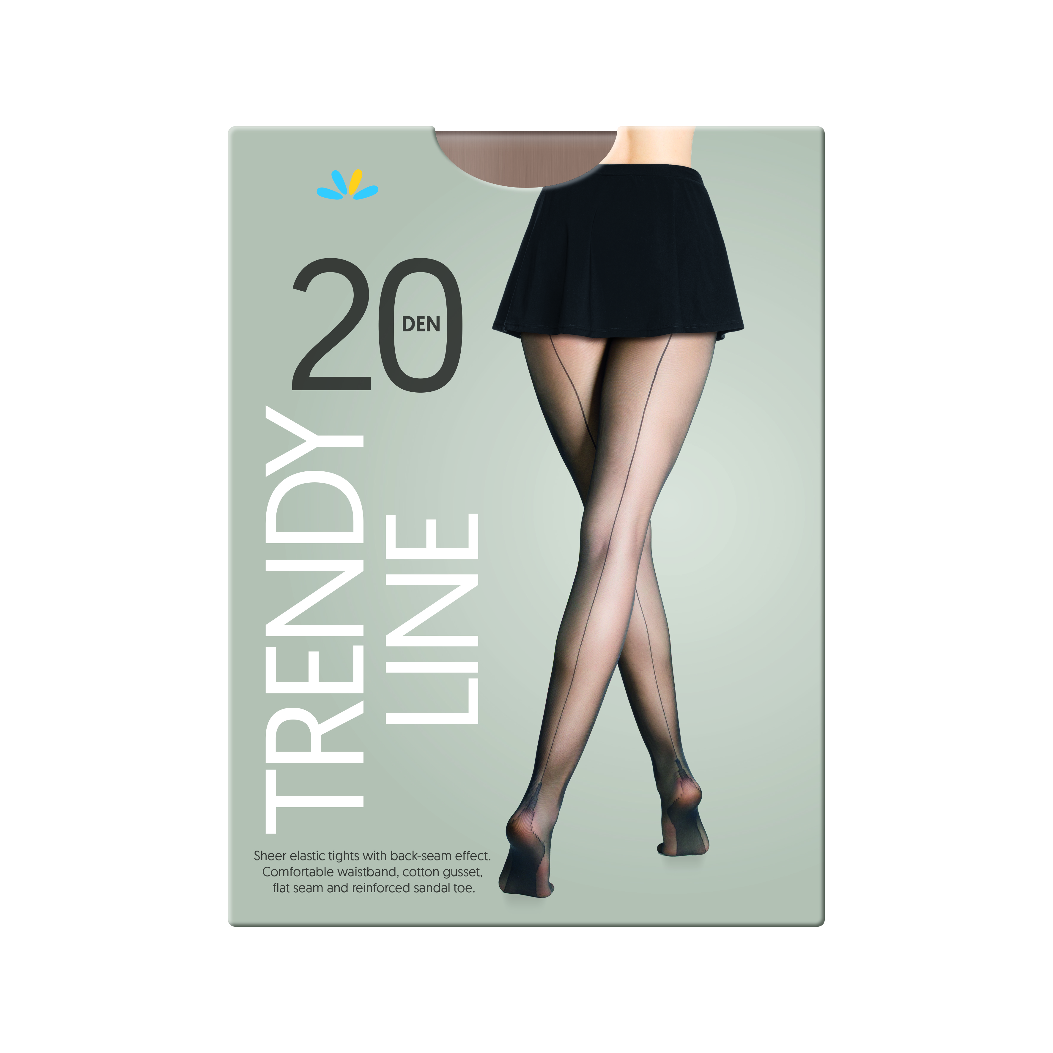 LILLY Чорапогащи тренди с линия 20 DEN черни р-р 4