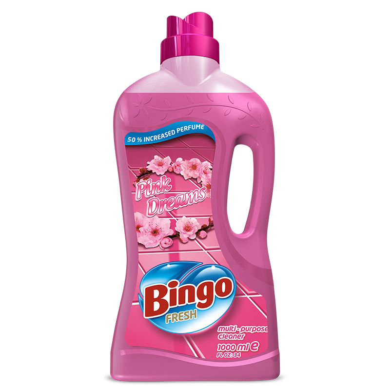 BINGO FRESH Универсален почистващ препарат PINK DREAMS, 1 л.