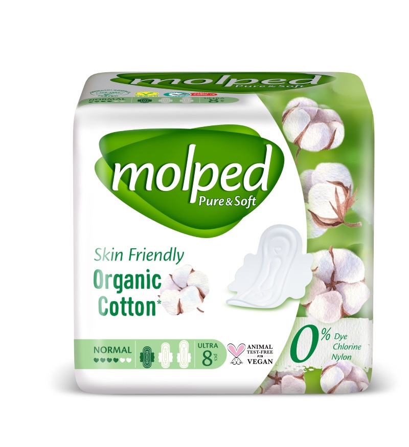 MOLPED PURE&SOFT NORMAL Дамски превръзки, 8 бр.