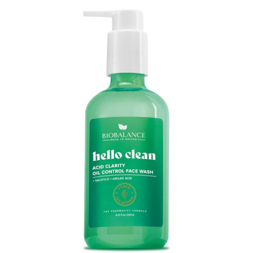 BIOBALANCE HELLO CLEAN ACID CLARITY Измивен гел за лице със салицилова киселина, 250 МЛ