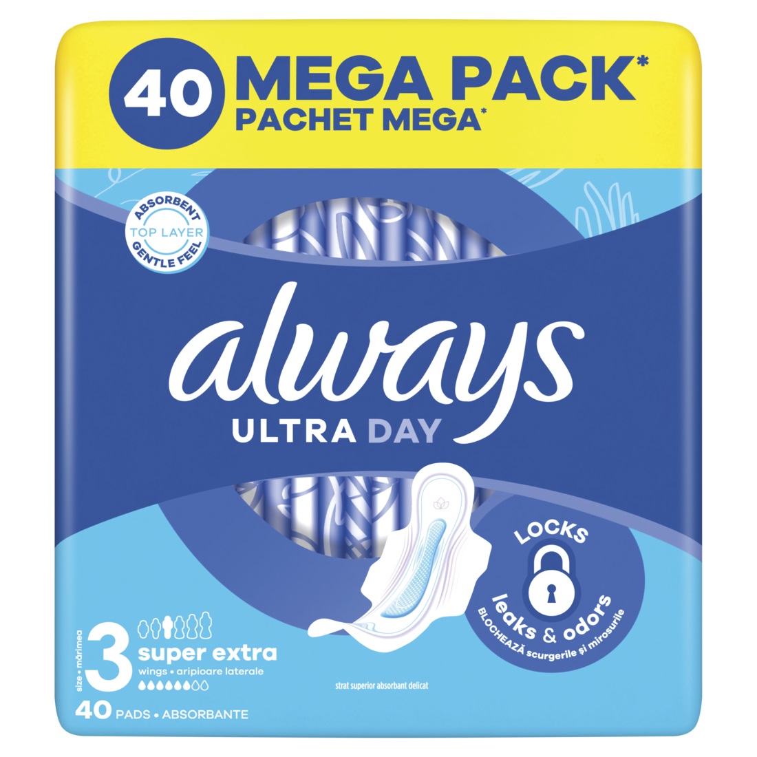 ALWAYS  Дамски превръзки Ultra Day&Night, размер 3, 40 бр.