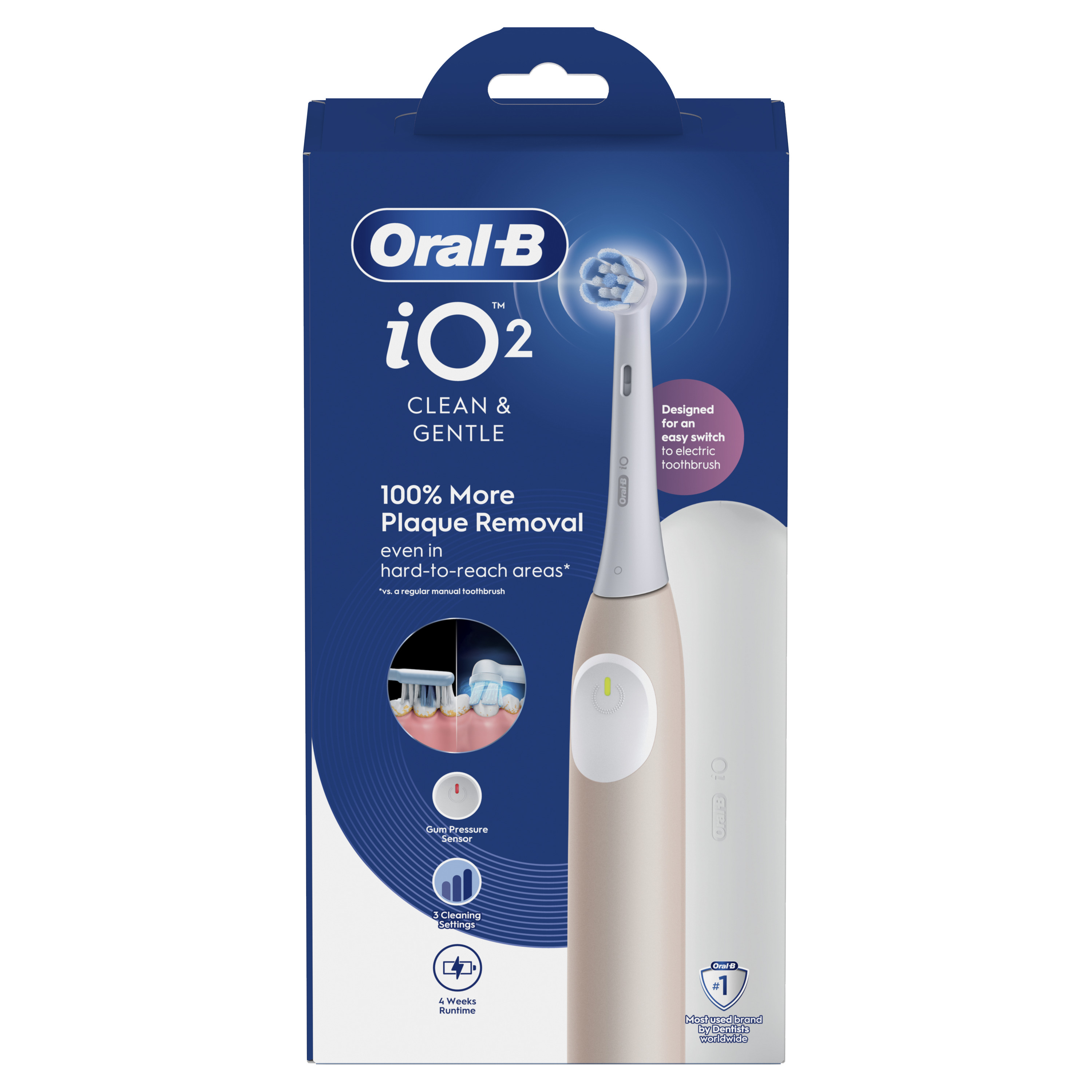 ORAL- B  iO2 CLEAN&GENTLE ROSE Електрическа четка за зъби, 1бр.
