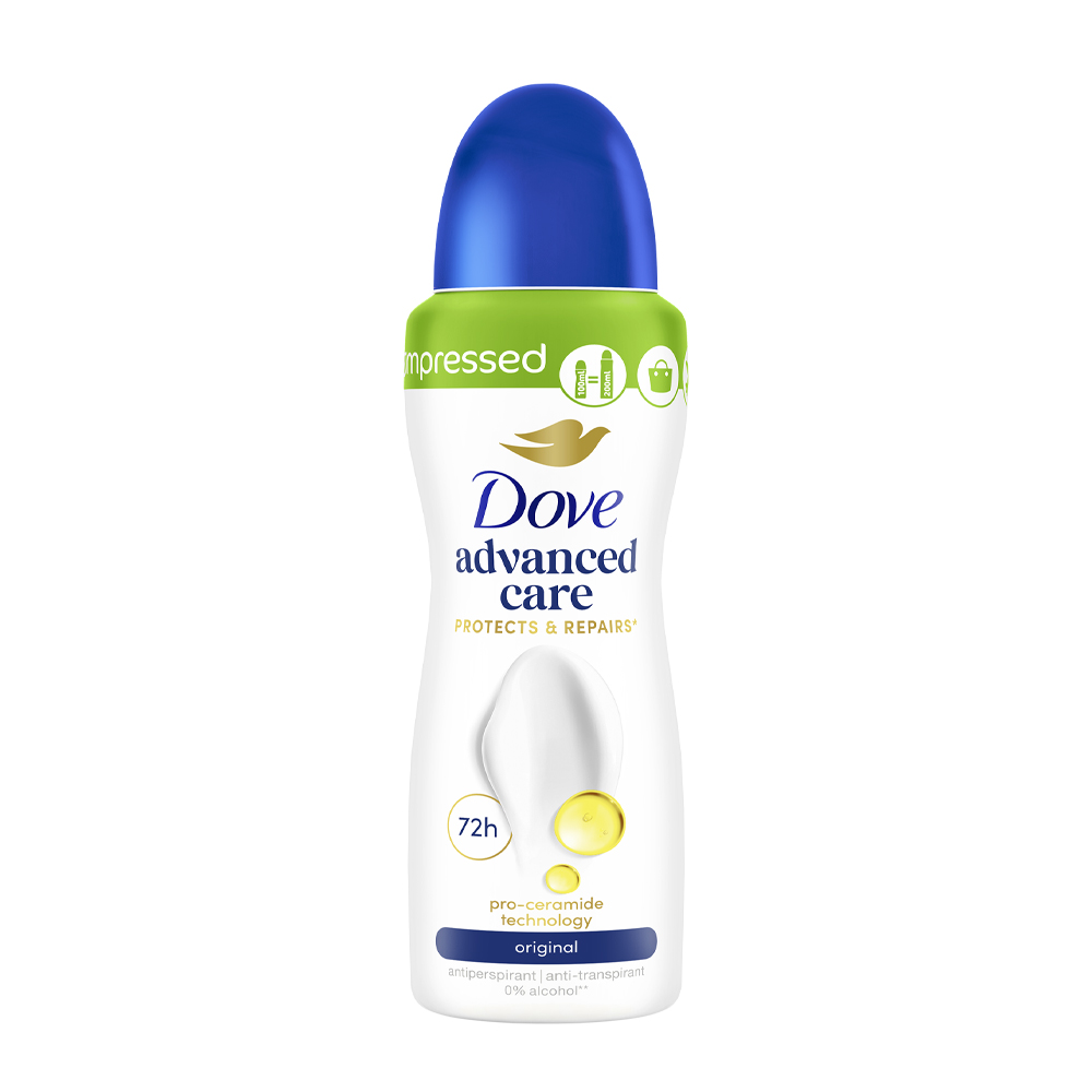 DOVE ADVANCED ORIGINAL Компресиран део спрей, 100мл.