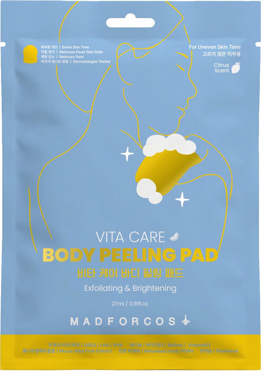 MADFORCOS VITA CARE EXFOLIATING&BRIGHTENING Пилинг пад за тяло с витаминен комплекс, 27мл.