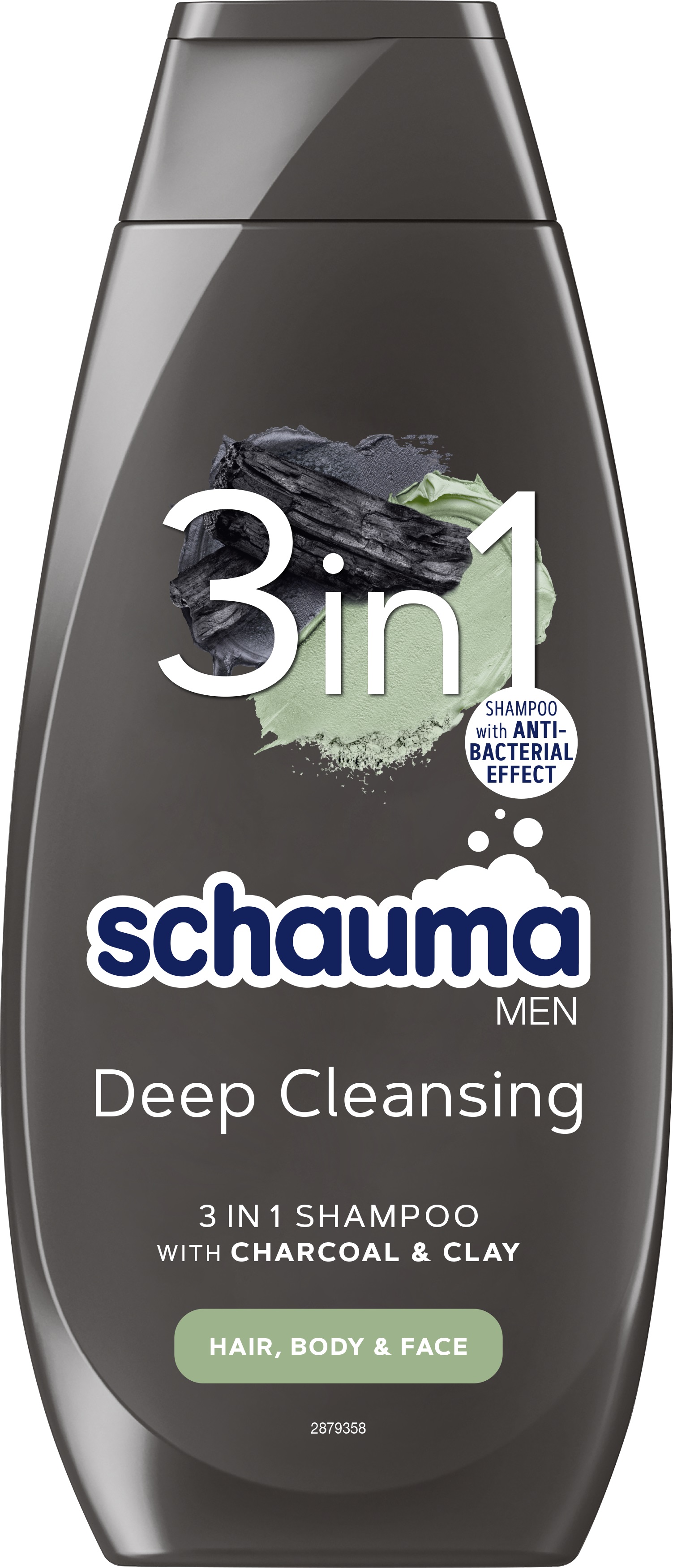 SCHAUMA CHARCOAL AND CLAY Шампоан 3в1 , 400мл