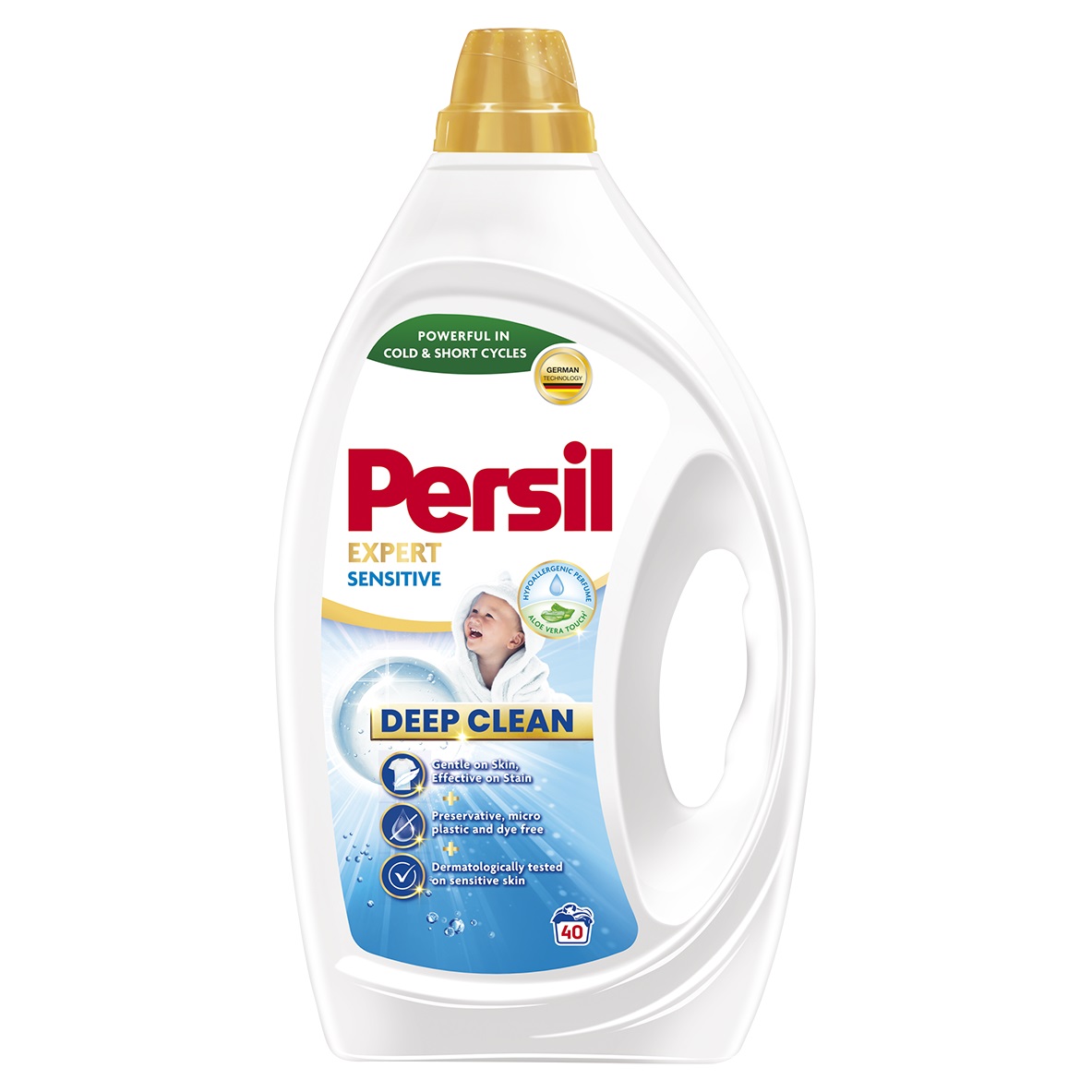 PERSIL SENSITIVE Течен перилен препарат за бяло пране, 40 пранета