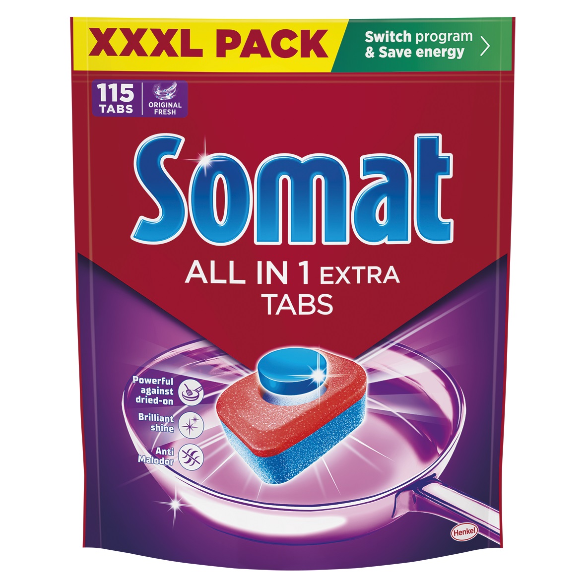 SOMAT XXXL ALL IN ONE Таблетки за съдомиялна, 115бр.