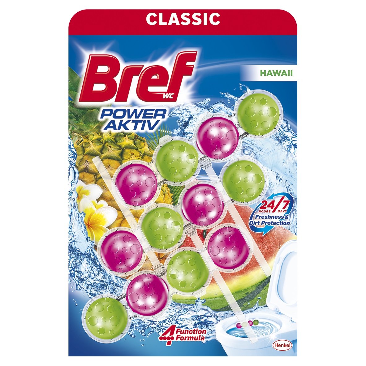 BREF POWER AKTIV HAWAII WC Тоалетно блокче, 3X50гр.