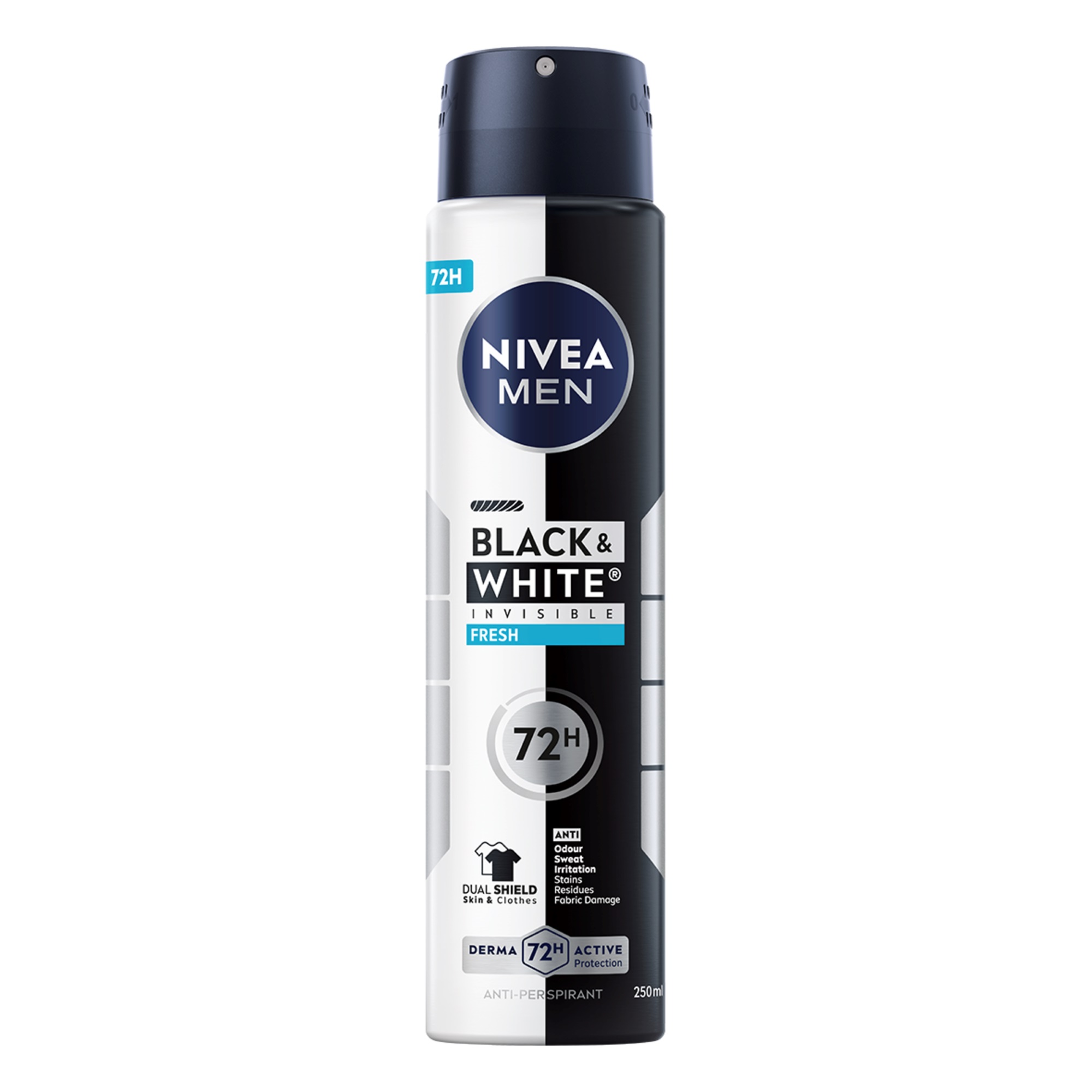 NIVEA MEN INVISIBLE ON BLACK & WHITE FRESH Део спрей мъжки XL, 250 мл.