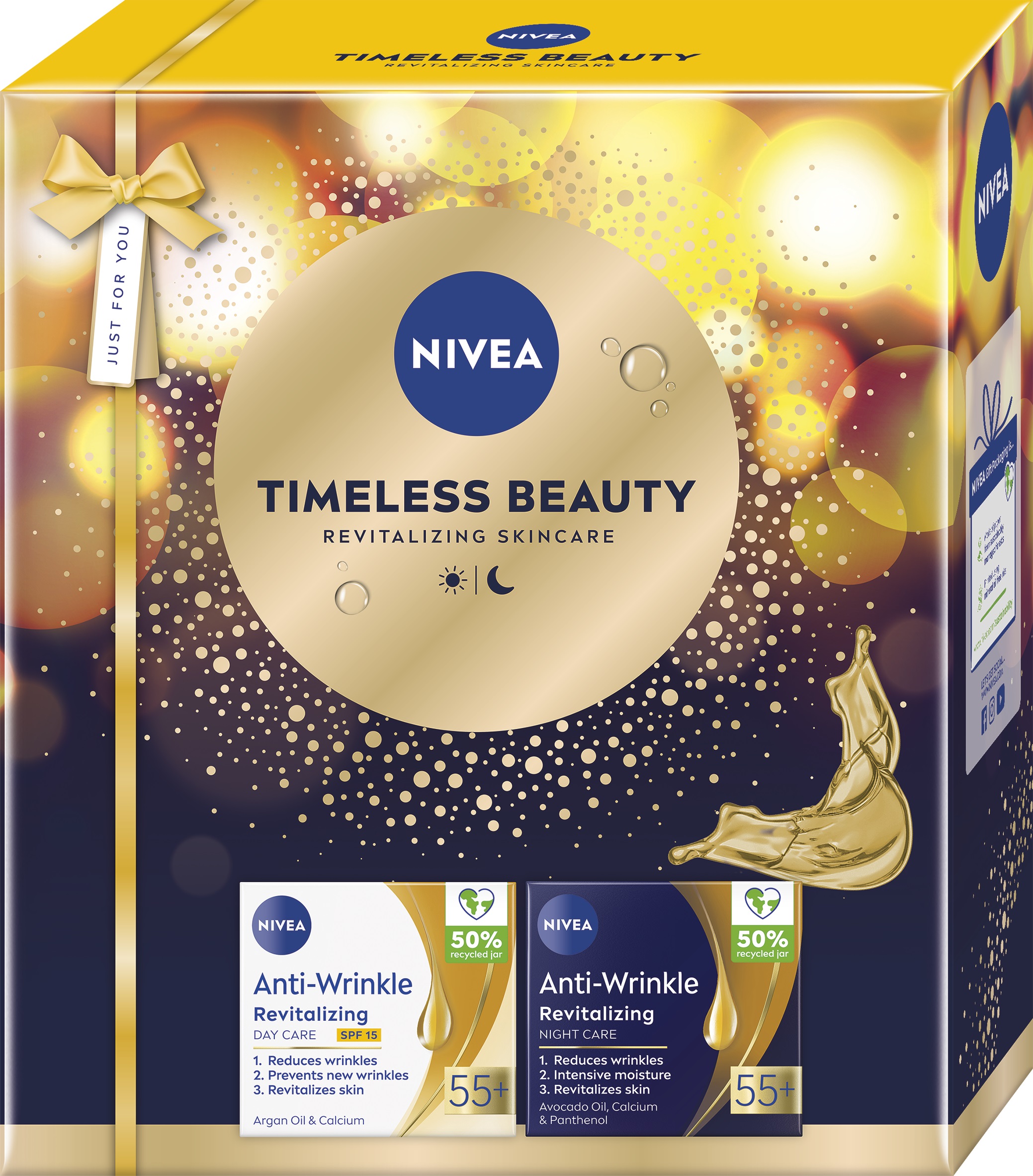 NIVEA TIMELESS BEAUTY Комплект дневен+нощен крем, 50мл. 55+