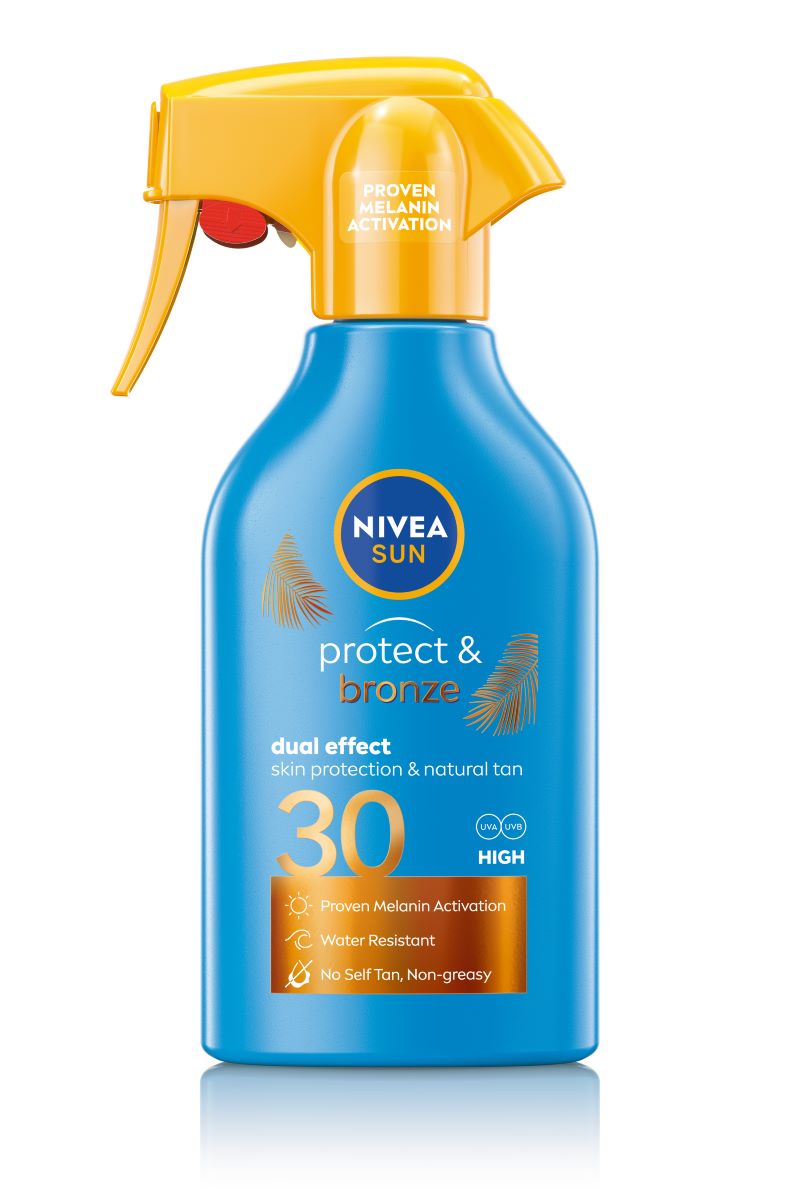 NIVEA SUN PROTECT&BRONZE Слънцезащитен спрей с помпа  SPF30, 250мл.