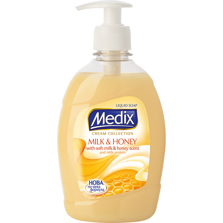 MEDIX CREAM COLLECTION MILK & HONEY Течен сапун помпа, 400 мл.