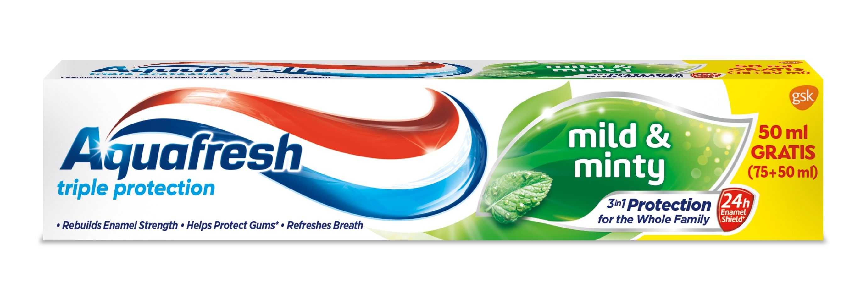 AQUAFRESH MILD & MINTY Паста за зъби, 125 мл.