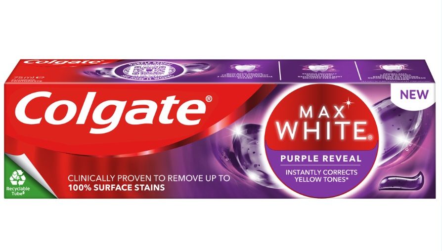 COLGATE MAX WHITE PURPLE REVEAL Паста за зъби, 75 мл
