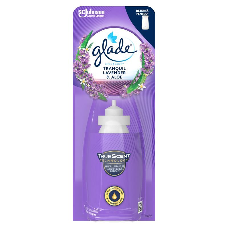 GLADE SENSE&SPRAY TRANQUIL LAVENDER&ALOE Пълнител за ароматизатор, 18 мл.