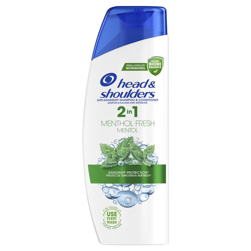 HEAD&SHOULDERS MENTHOL FRESH Шампоан за коса с балсам 2 в 1, 330мл