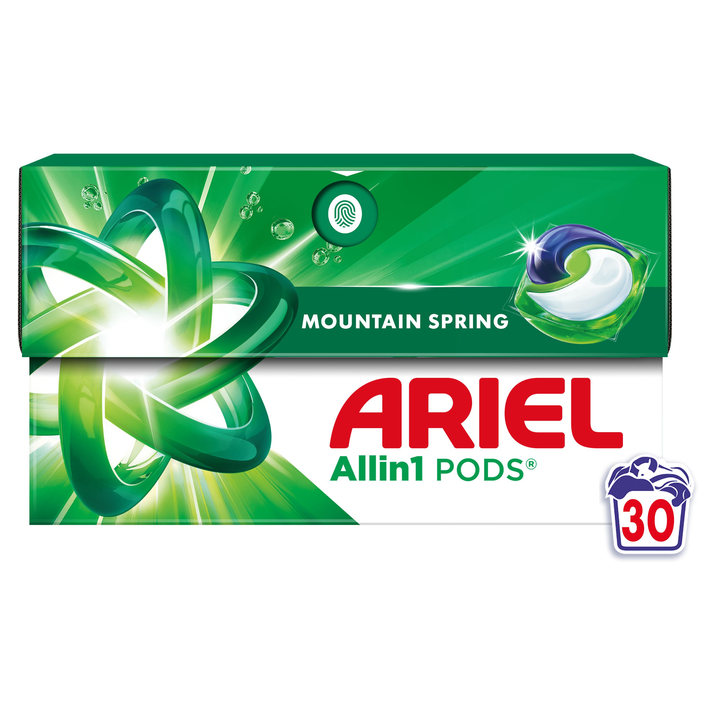 ARIEL All in 1 PODS Mountain Spring Капсули за пране, 30 пранета