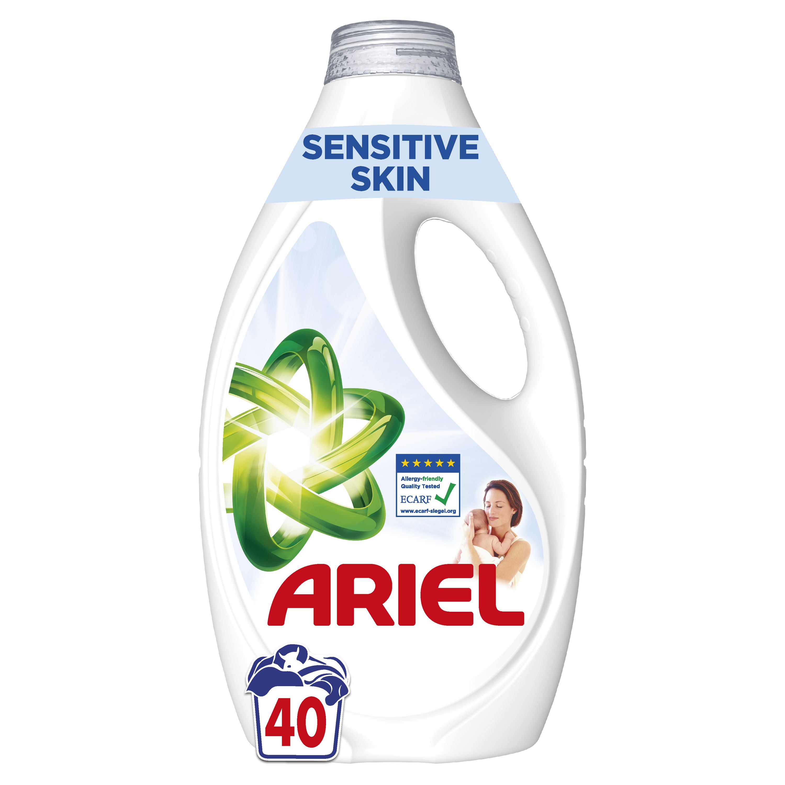 ARIEL Sensitive Skin Течен перилен препарат, 40 пранета