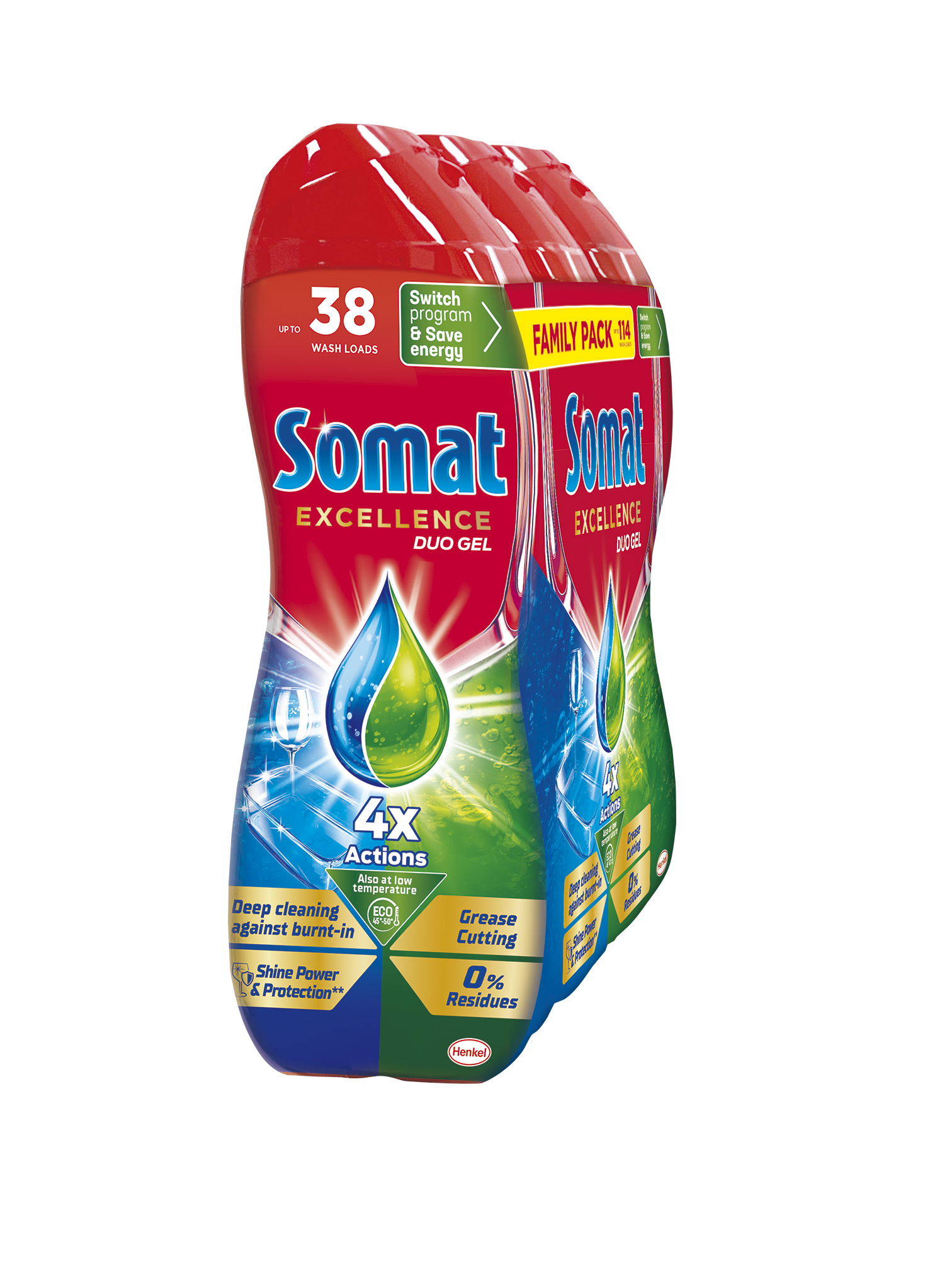 SOMAT EXCELLENCE DUO Гел за съдомиялна, 114 измивания