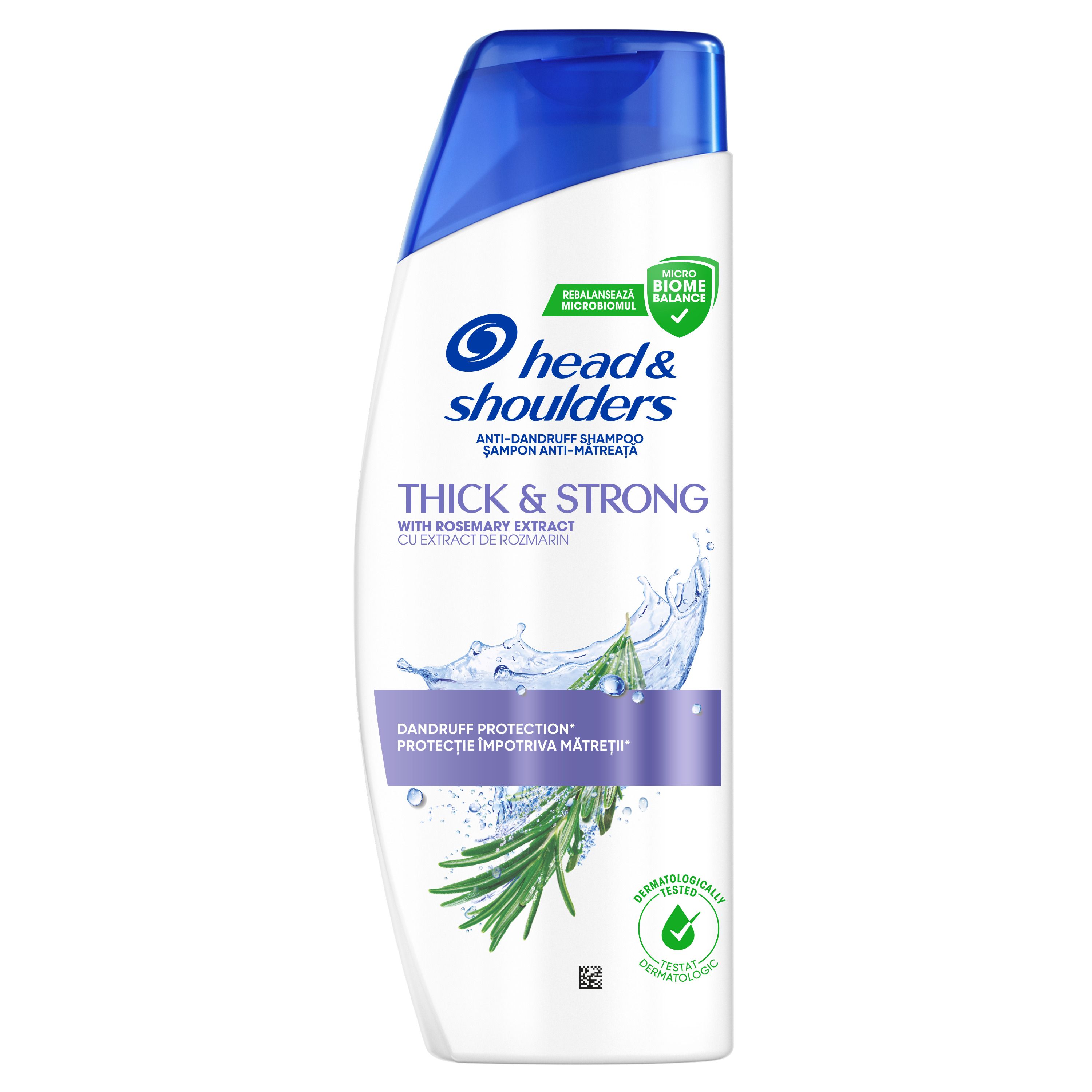 HEAD&SHOULDERS THICK&STRONG Шампоан против пърхот с екстракт от розмарин 330мл.