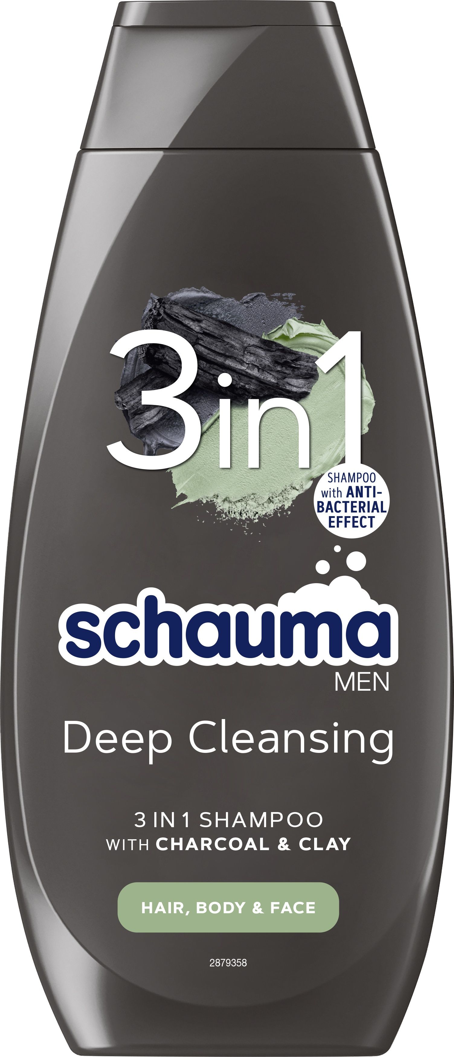 SCHAUMA CHARCOAL AND CLAY Шампоан 3в1 , 400мл