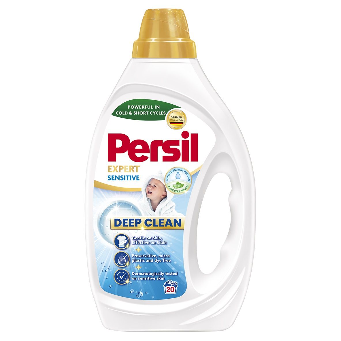 PERSIL SENSITIVE Течен перилен препарат за бяло пране, 20 пранета