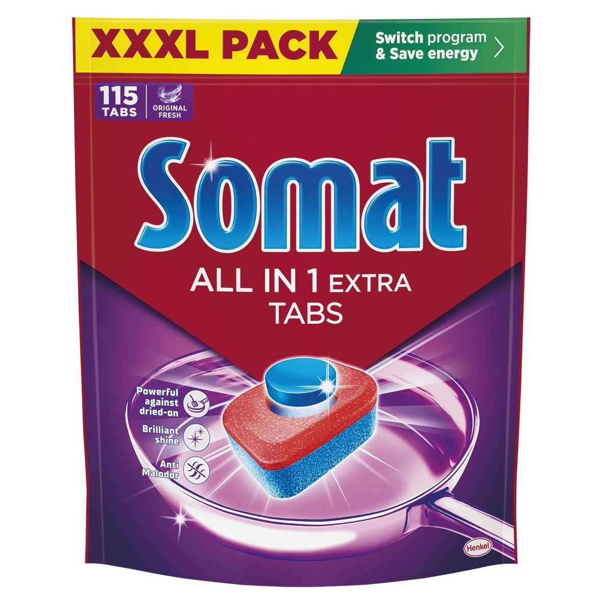 SOMAT XXXL ALL IN ONE Таблетки за съдомиялна, 115бр.