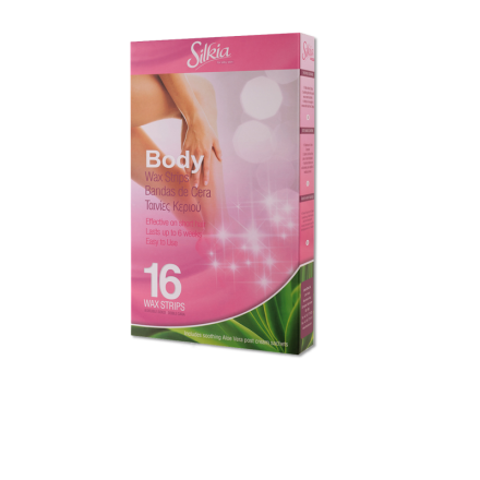 SILKIA Депилиращи восъчни ленти за тяло, 16 бр./оп.