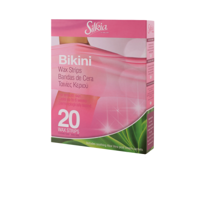 SILKIA Депилиращи восъчни ленти бикини зона, 20 бр./оп.