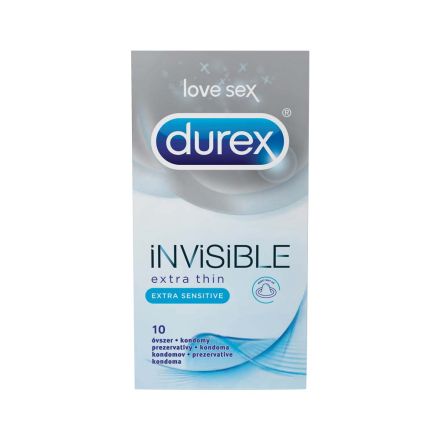 DUREX INVISIBLE EXTRA SENSITIVE Презервативи, 10 бр.