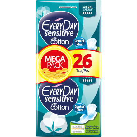 EVERY DAY SENSITIVE NORMAL Дамски превръзки, 26 бр.