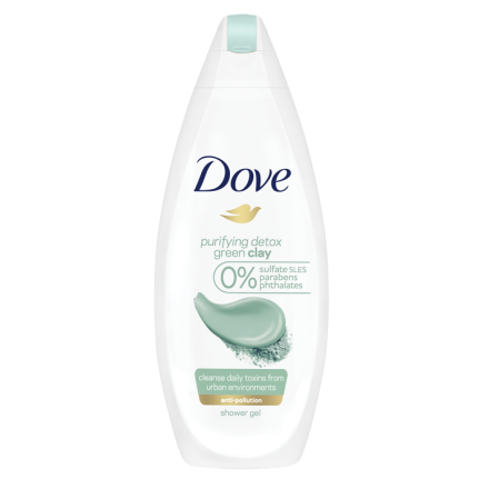 DOVE Душ гел със зелена глина, 250 мл.