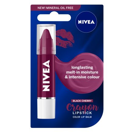 NIVEA CRAYON LIPSTICK Балсам за устни черна череша, 3 гр.