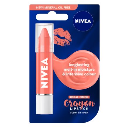 NIVEA CRAYON LIPSTICK Балсам за устни корал, 3 гр.